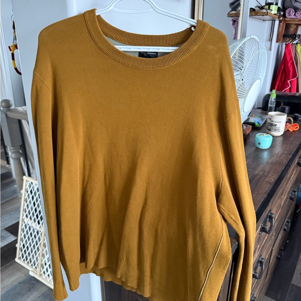 Club Monaco Mustard Crewneck Sweater